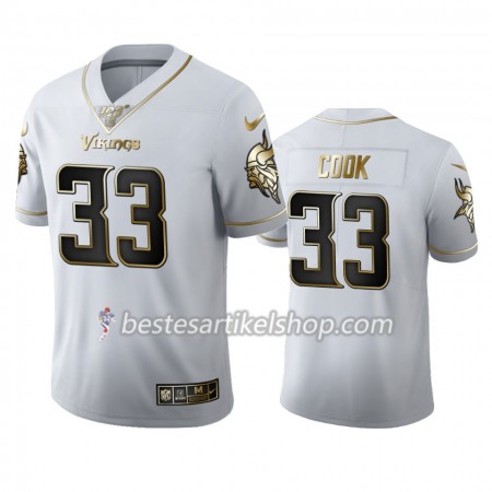 Herren Minnesota Vikings Trikot Dalvin Cook 33 Nike Weiß Golden Edition 100th